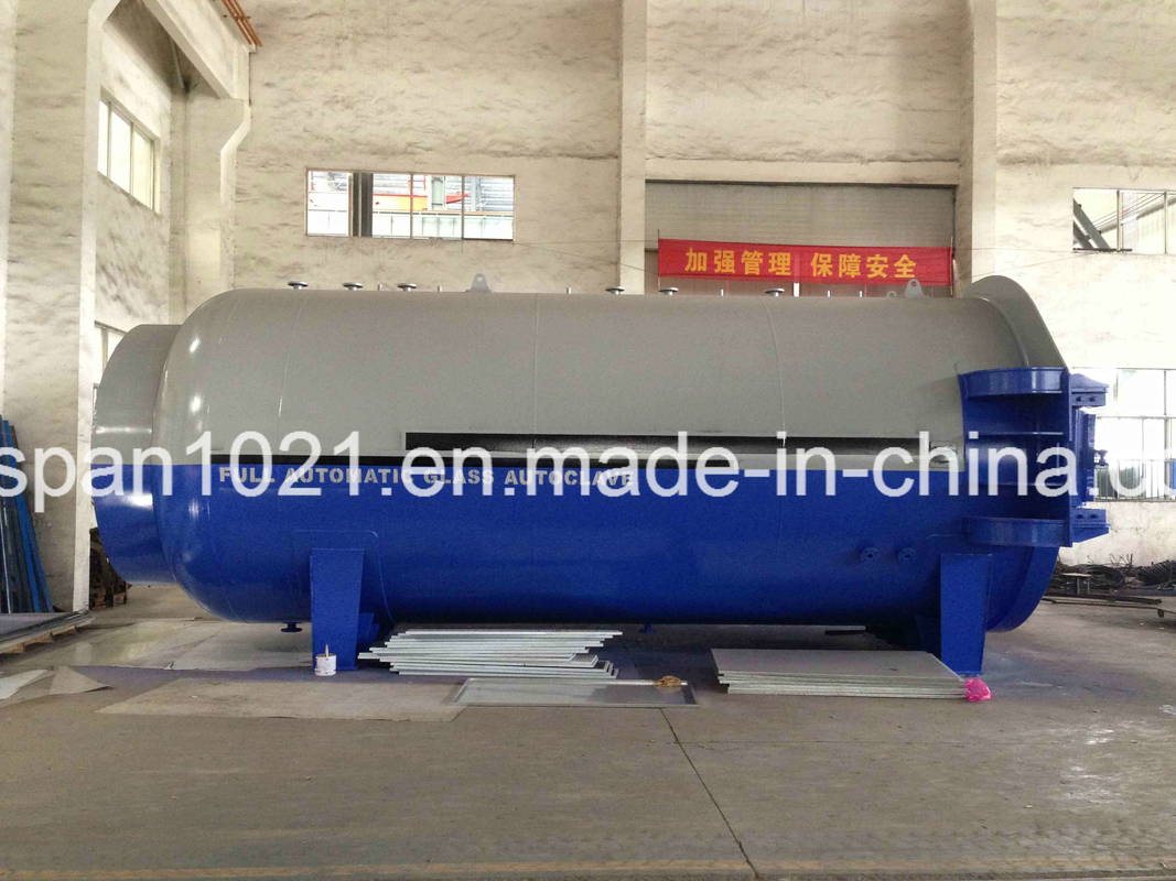 Instalação de autoclave de aquecimento a vapor AAC com dimensões externas 32,8m*3,1m*4,0m